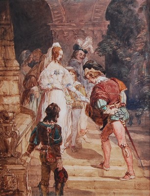 Lot 1459 - George Cattermole (1800-1868) - Twelfth Night,...