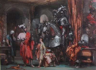 Lot 1443 - George Cattermole (1800-1868) - A Tudor...