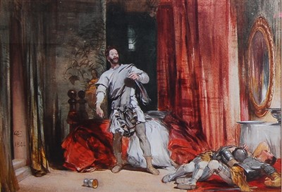 Lot 1457 - George Cattermole (1800-1868) - The Murder of...