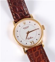Lot 1333 - A lady's 18ct gold Rolex Cellini quartz...
