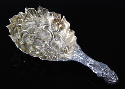 Lot 1130 - A Victorian silver caddy spoon