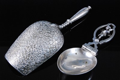 Lot 1155 - A late 19th century Russian silver caddy spoon