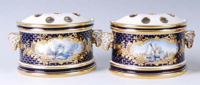 Lot 1057 - A pair of Lynton Porcelain Company bough pots...