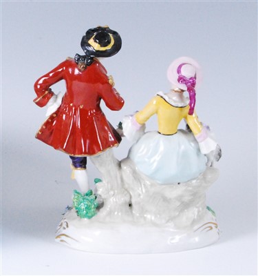 Lot 1060 - A Sitzendorf porcelain figure group as a...