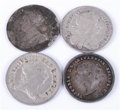 Lot 2030 - England, Four Maundy Money 4d coins