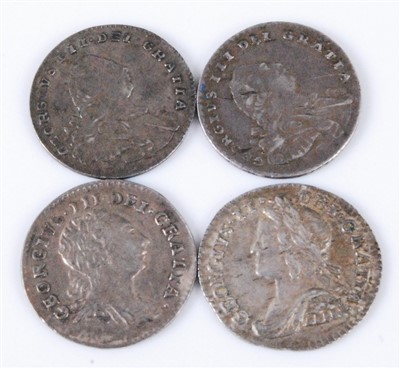 Lot 2024 - Great Britain, Four Maundy Money 1d coins