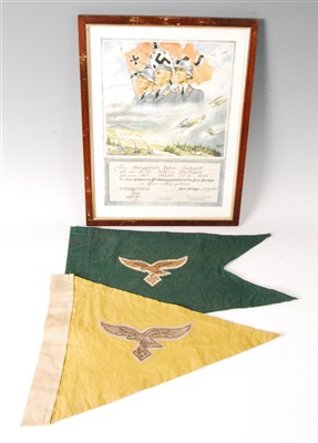 Lot 315 - A German Luftwaffe service scroll