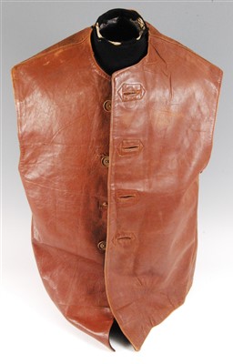 Lot 217 - A WW II brown leather jerkin