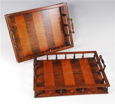 Lot 1346 - A pair of circa 1830 rosewood and satinwood...