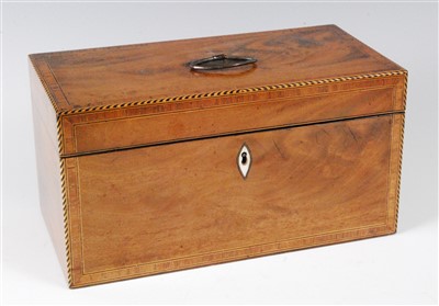 Lot 1350 - An early 19th century mahogany and inlaid tea...