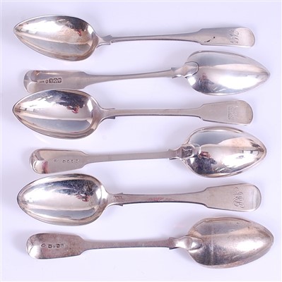Lot 1169 - Six various George III and later silver...