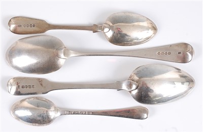 Lot 1173 - A George IV silver tablespoon, in the Fiddle...