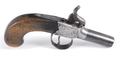 Lot 167 - A 19th century box lock percussion pistol