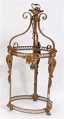 Lot 1395 - An early 20th century gilt metal ceiling...