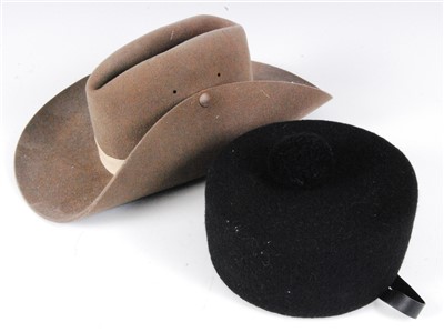 Lot 109 - A Gurkha pillar box hat, together with a slouch hat. (2)