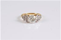 Lot 1281 - An early-mid 20th century 18ct and platinum...