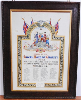 Lot 152 - A Manchester Unity Friendly Society Independent Order of Oddfellows