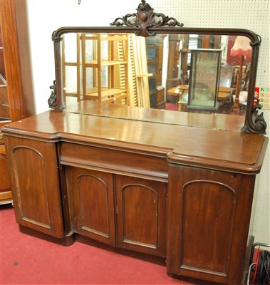 Lot 1103 - A mid-Victorian mahogany round cornered...