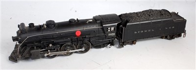 Lot 423 - Lionel 2-6-2 no. 225E loco and 8 wheel bogie...