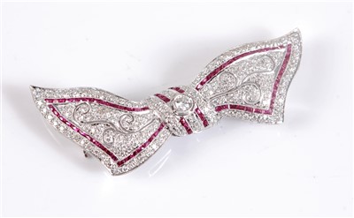 Lot 1235 - An early 20th century 18ct ruby and diamond...