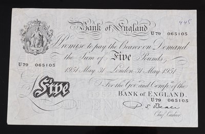 Lot 2123 - Great Britain, Bank of England five pound note