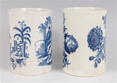 Lot 1062 - An 18th century Worcester porcelain tankard,...