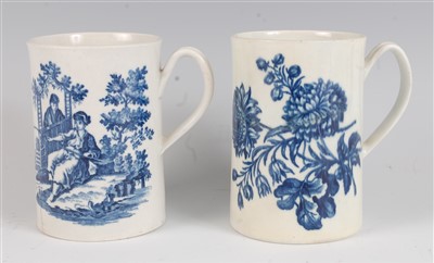 Lot 1062 - An 18th century Worcester porcelain tankard,...