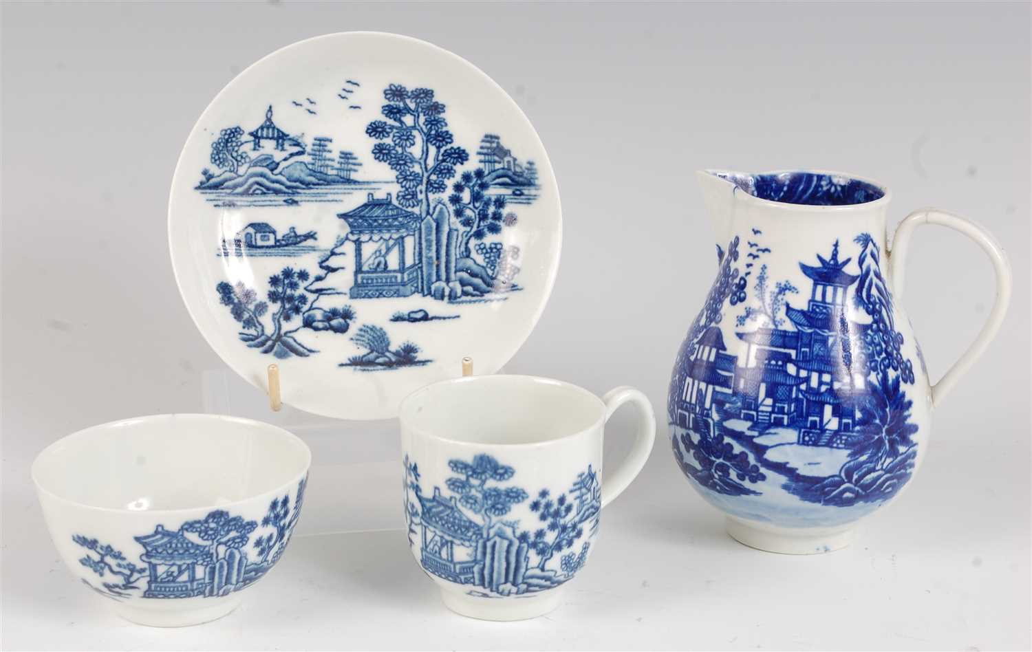 Lot 1084 - A Worcester porcelain sparrow-beak cream jug,...