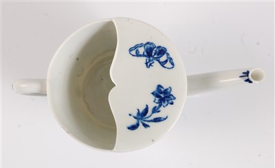 Lot 1090 - A Lowestoft porcelain feeding cup, of bucket...