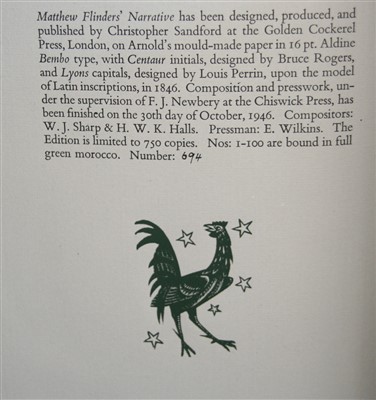 Lot 1006 - RAWSON, Geoffrey, Matthew Flinders’ Narrative…....