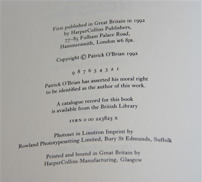 Lot 1021 - O’BRIAN, Patrick. Clarissa Oakes. Harper...