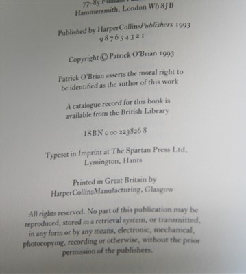 Lot 1022 - O’BRIAN, Patrick. The Wine-Dark Sea. Harper...