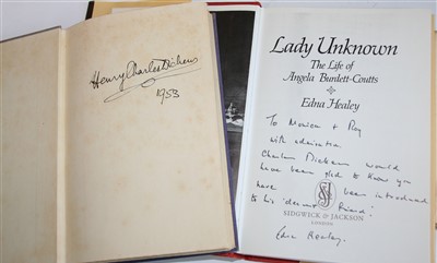 Lot 1034 - DICKENSIANA. One box of titles relating to the...