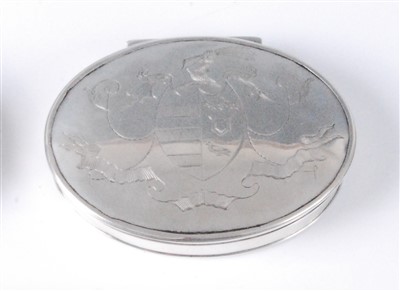 Lot 1358 - An 18th century continental silver snuff-box,...