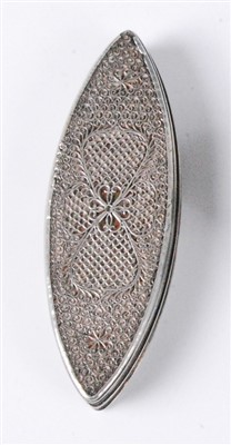 Lot 1360 - A late 18th century silver and filigree worked...