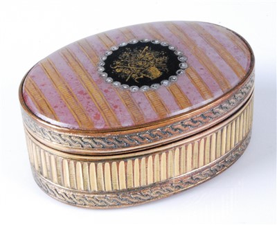 Lot 1380 - A late 18th century gilt metal and enamel...