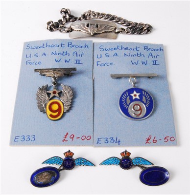 Lot 272 - A pair of R.A.F. silver and enamelled cuff-links