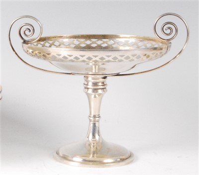 Lot 1181 - An Edwardian silver pedestal comport, having...