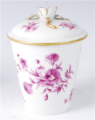 Lot 1051 - An 18th century Sèvres porcelain chocolate cup...