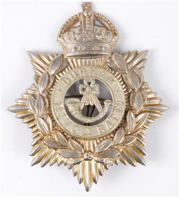 Lot 198 - A Durham 1st Volunteer Battalion helmet plate.