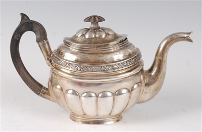 Lot 1182 - A Russian silver bachelors teapot, of...