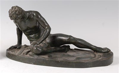 Lot 1389 - An Italian green patinated bronze sculpture of...