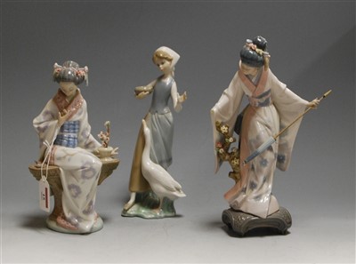 Lot 15 - A Lladro figurine of Japonesa Serenidad, boxed;...