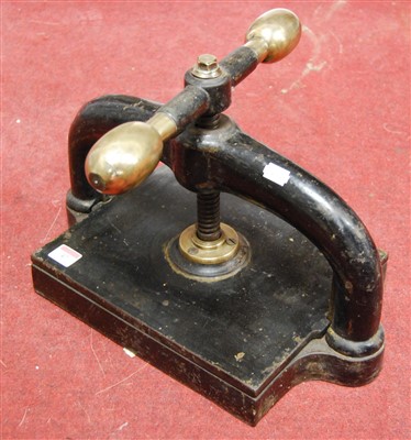 Lot 47 - A Victorian cast iron and brass mounted...