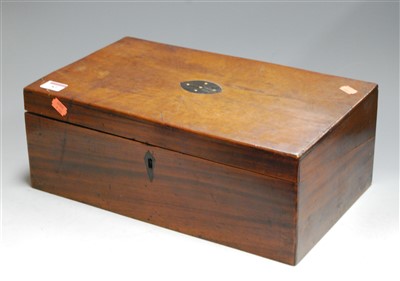 Lot 83 - A 19th century mahogany and ebony inlaid...