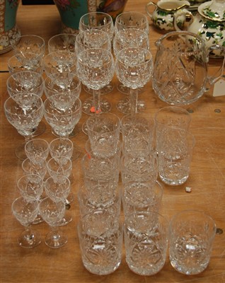 Lot 103 - A mixed suite of cut glassware, to include...