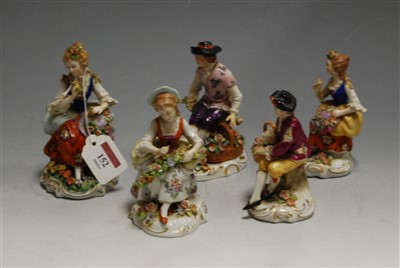 Lot 152 - A pair of early 20th century Sitzendorf...