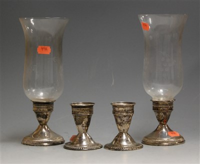 Lot 190 - A pair of 20th century sterling silver dwarf...