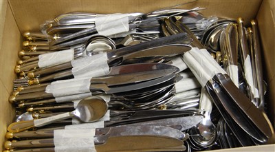Lot 216 - A loose canteen of Suissine stainless steel...