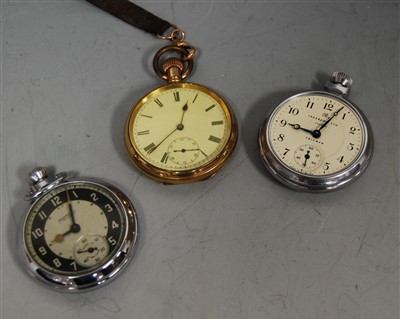 Lot 226 - An early 20th century gent's gold plated cased...